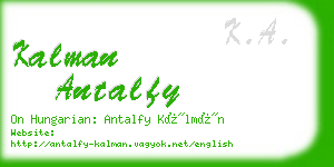 kalman antalfy business card